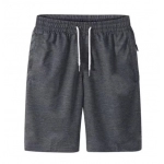 Mens Sports Pocket Solid Drawstring Board Trunk Beach Short Pants Shorts Summer Thin Trousers Zippered Pocket Loose Sweatpants