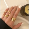 New Fashion Trend Unique Design Elegant Delicate Exaggerated Lines Ring Women Jewelry Wedding Party Premium Gift Wholesale