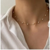 New Beads Women's Neck Chain Kpop Pearl Choker Necklace Gold Color Goth Chocker Jewelry On The Neck Pendant